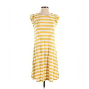 Old Mavy T-Shirt Midi Dress in yellow & White Stripe xl
